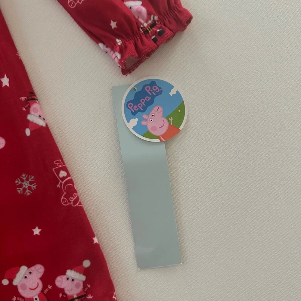 Peppa Pig 5T Toddler Girl Holiday Christmas Nightgown NWT Red George